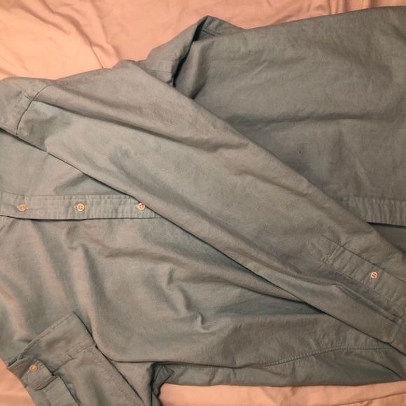 Ralph Lauren Long Sleeve Blue-Green Turqoise Shirt - Picture 3 of 5